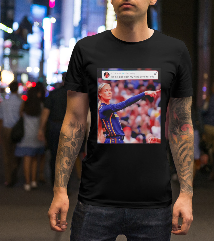 Sophie Cunningham Pointing I'm So Glad I Got My Nails Done Basketball Moment T-Shirt