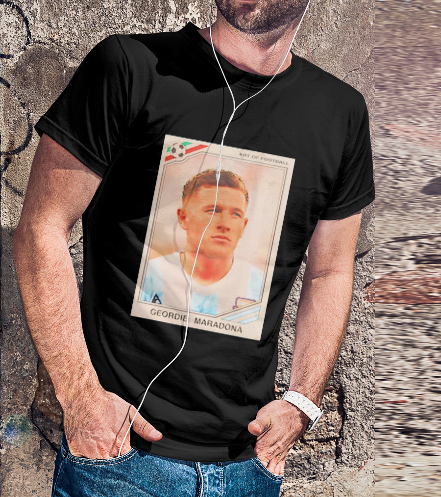 Geordie Maradona Art Of Football Argentina National Team T-Shirt