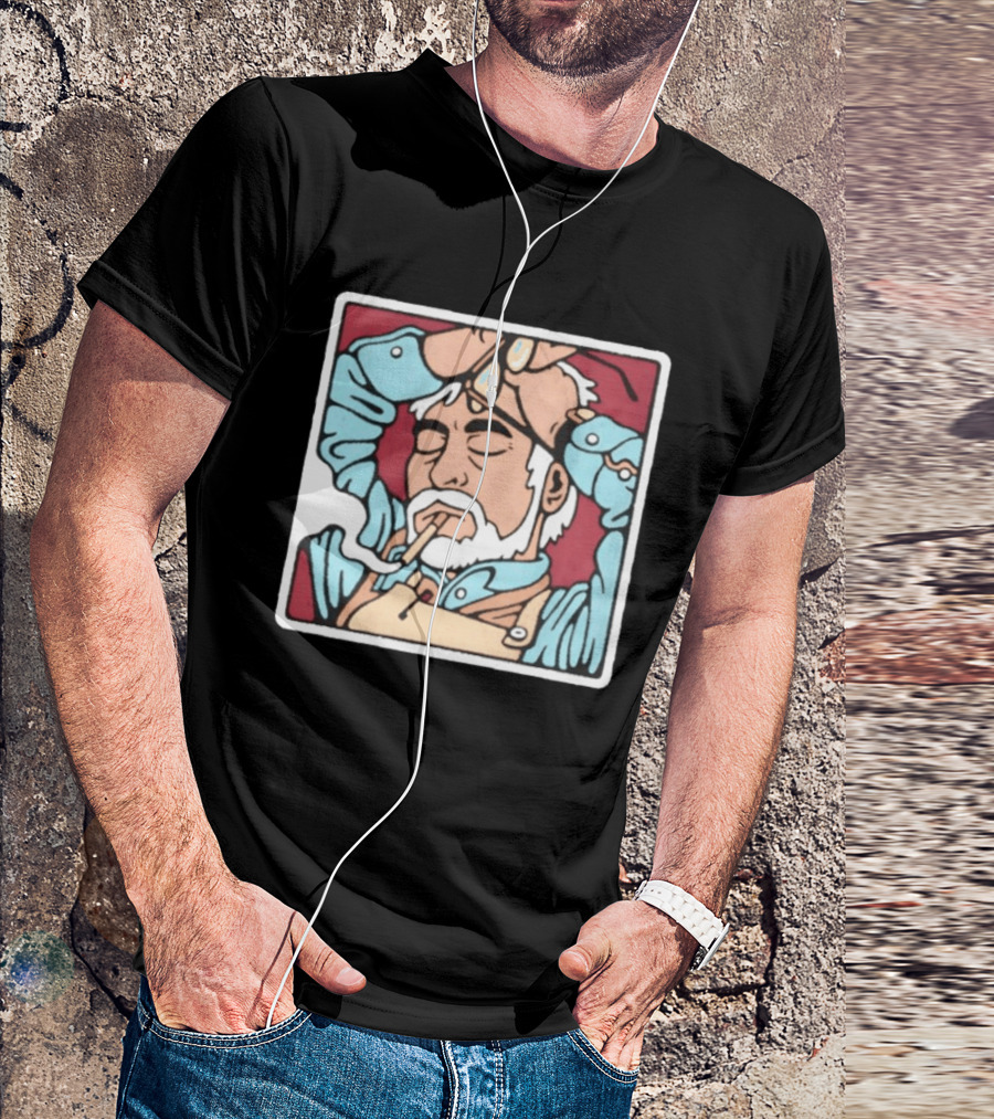 Hayao Miyazaki Smoking Studio Ghibli Filmmaker Animation Mens Casual T-Shirt