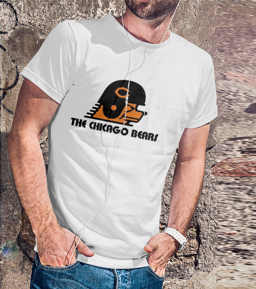 The Chicago Bears Helmet Logo And Balaclava T-Shirt
