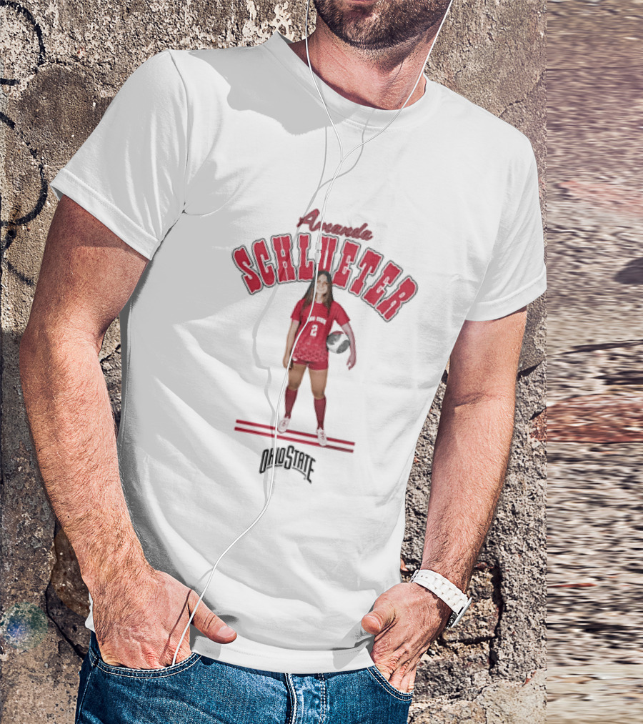 Amanda Schlueter Ohio State Buckeyes Soccer Player T-Shirt