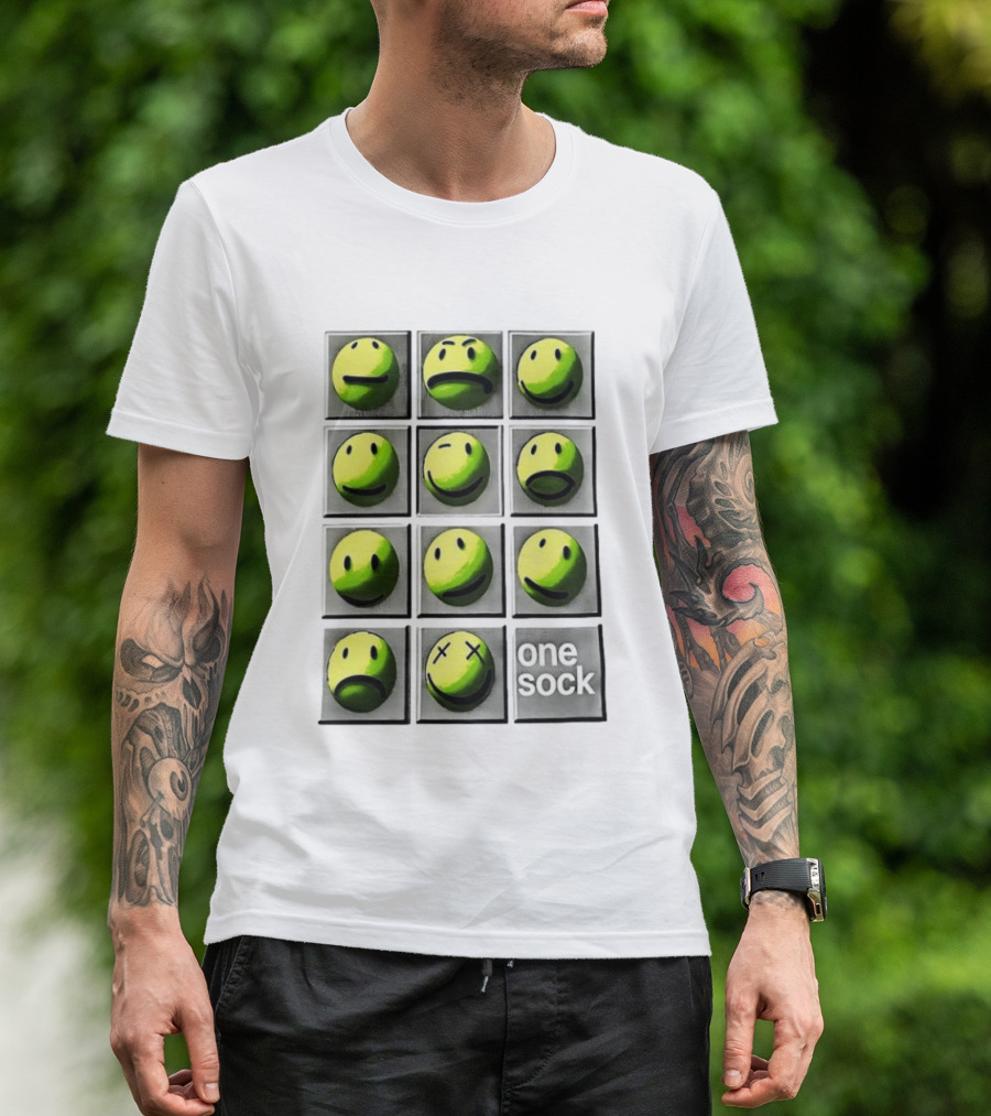 Emotions Smile Face Expressions One Sock T-Shirt