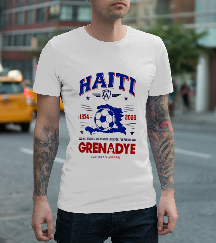 Haiti 1974 2026 Grenadye Haitian Football Caribbean Annakil T-Shirt