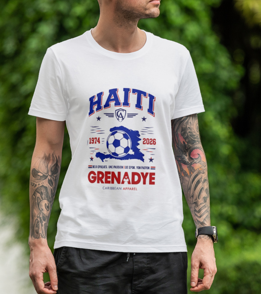 Haiti 1974 2026 Grenadye Haitian Football Caribbean Annakil T-Shirt