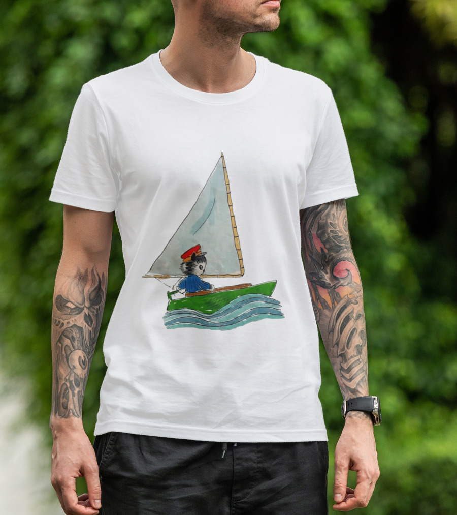 Sailing Kitty With Red Hat I Need To Return From Whence I Came Bestie T-Shirt