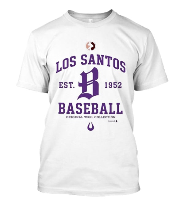 Los Santos Baseball Original WSBL Collection Est 1952 Vintage Style B T-Shirt