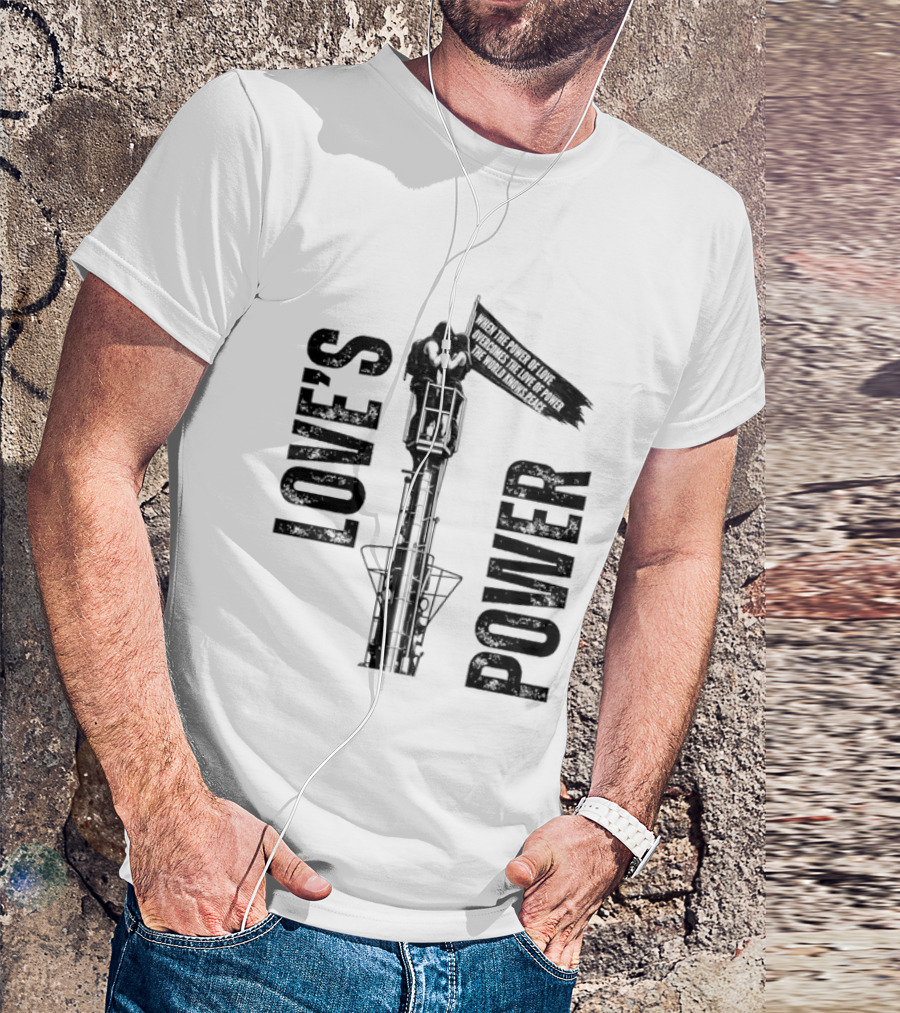 Love's Power Angela Nikolau And Ivan Beerkus Tower Embrace T-Shirt