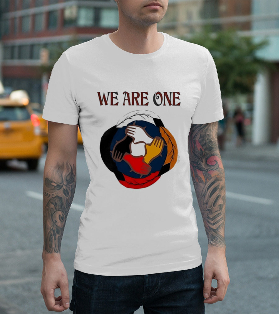 We Are One Multicolored Unity Hands T-Shirt
