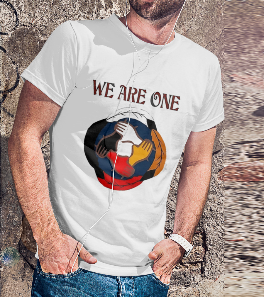 We Are One Multicolored Unity Hands T-Shirt
