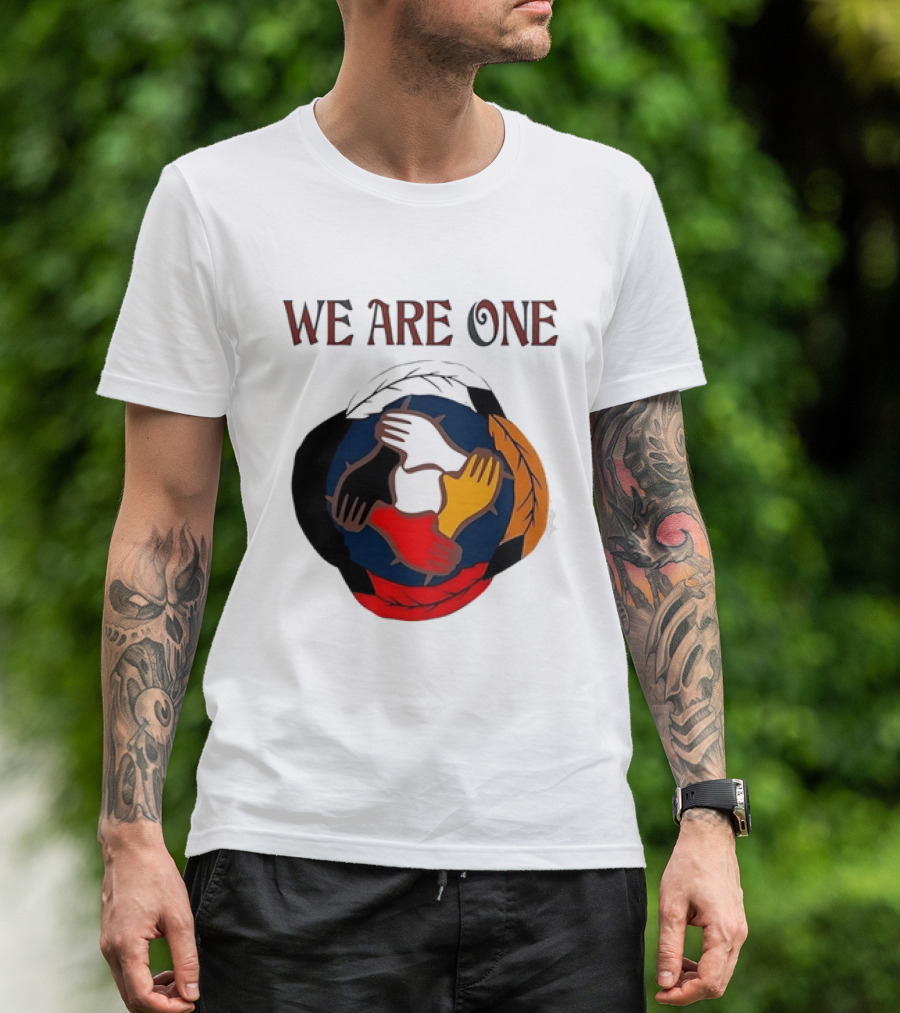We Are One Multicolored Unity Hands T-Shirt