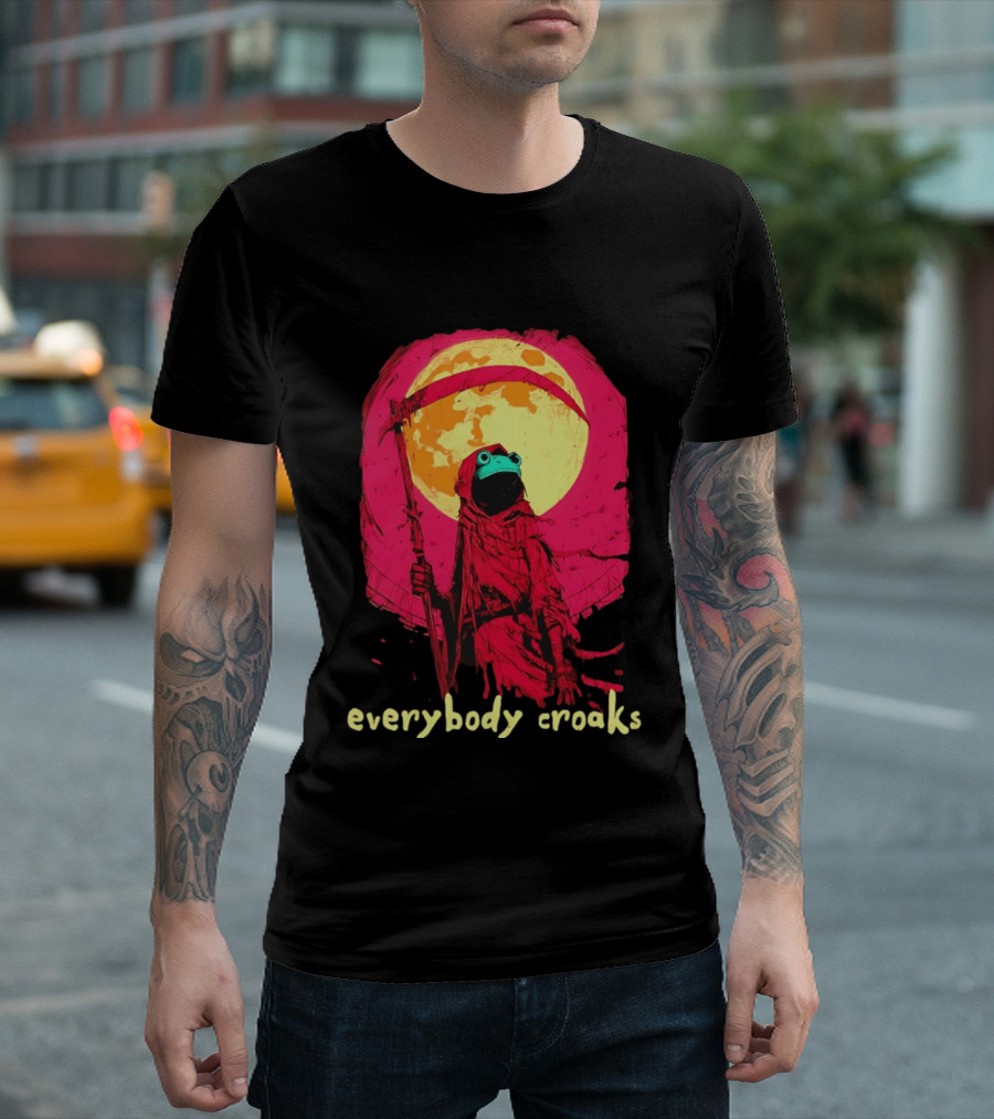 Everybody Croaks Frog Reaper Moon Scene T-Shirt