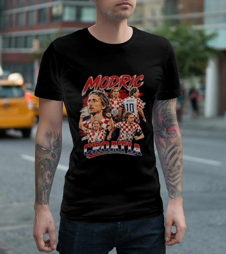 Luka Modric Croatia Number 10 National Team Football Player T-Shirt