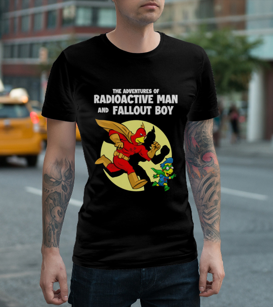 The Adventures Of Radioactive Man And Fallout Boy Comic Hero Duo T-Shirt