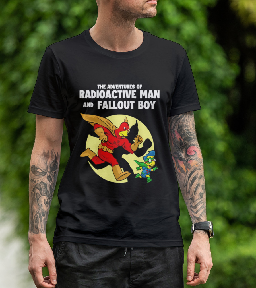 The Adventures Of Radioactive Man And Fallout Boy Comic Hero Duo T-Shirt