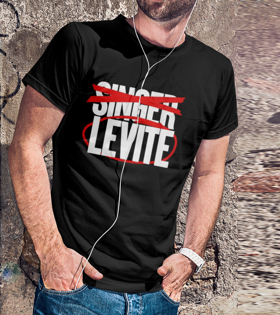 LEVITE Not SINGER Red Crossed Out T-Shirt