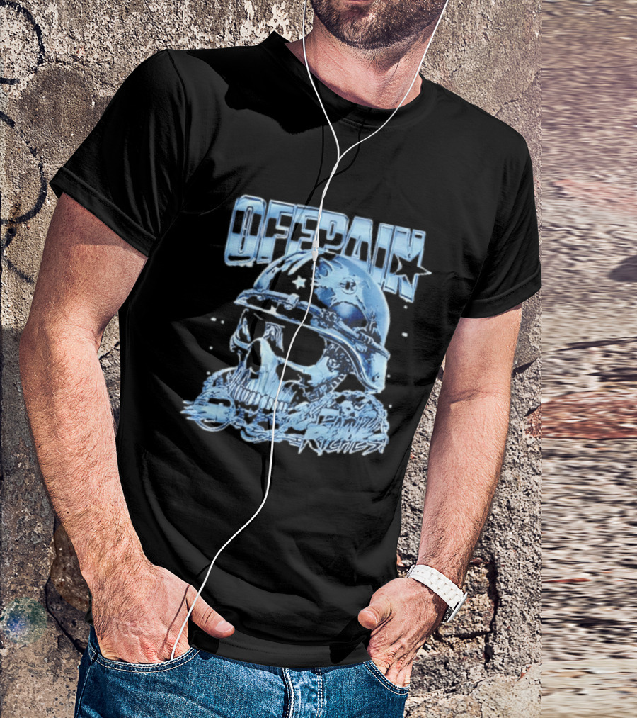Offpain Riches Skull Helmet Military Style Star T-Shirt