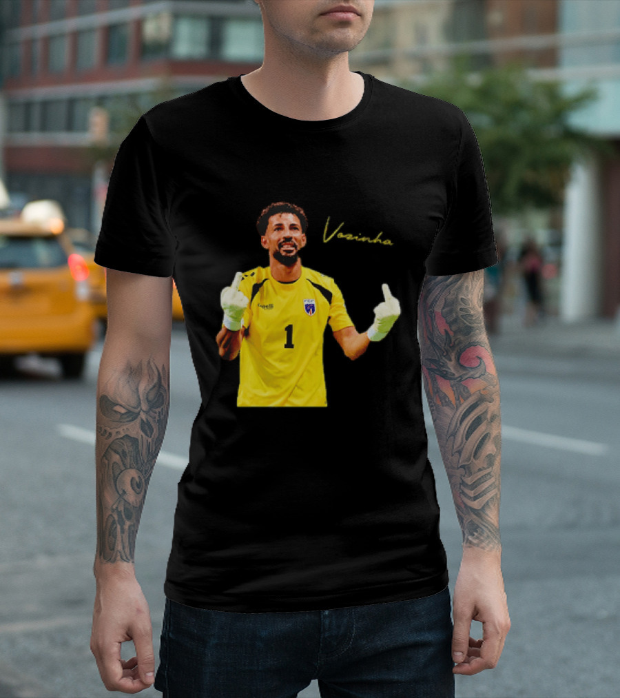 Vozinha Cape Verde National Team Number 1 Player Gesture T-Shirt