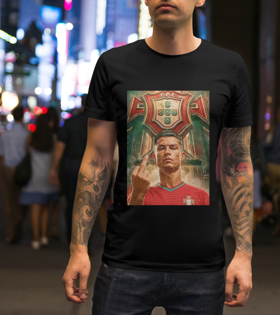Portugal Soccer CR7 Gesture FIFA Crest T-Shirt