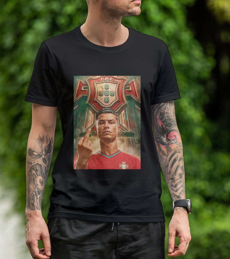 Portugal Soccer CR7 Gesture FIFA Crest T-Shirt