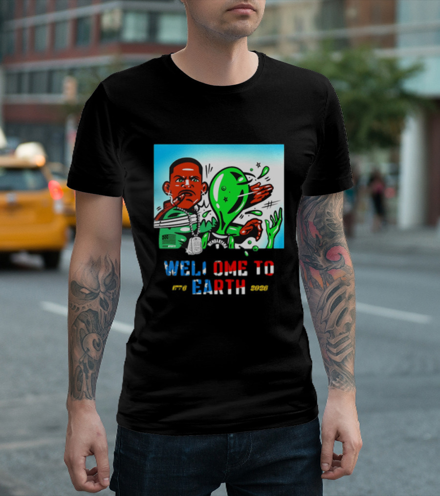 Victor Wembanyama San Antonio Spurs Welcome To Earth 1776 2026 T-Shirt