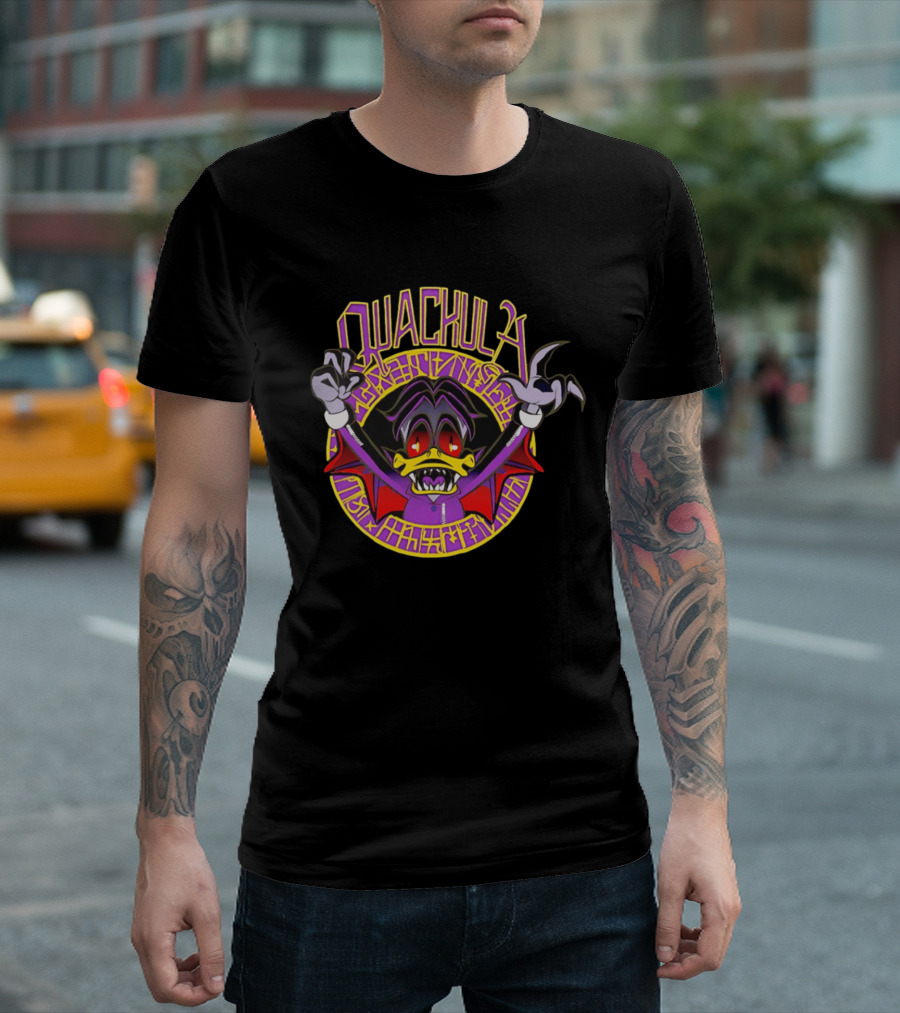 Quackula Vampire Duck Halloween Cartoon T-Shirt