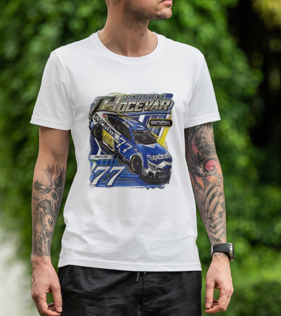 Carson Hocevar 77 Spectrum Chevrolet Camaro Spire Motorsports NASCAR Racing Team T-Shirt