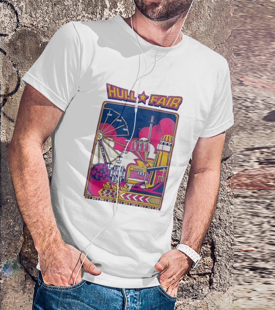 Hull Fair Ferris Wheel Carnival Rides And Helter Skelter T-Shirt