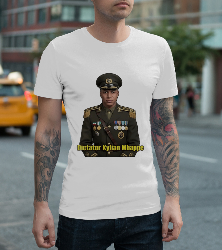 Kylian Mbappe France National Team Dictator Kylian Mbappe Military Uniform T-Shirt