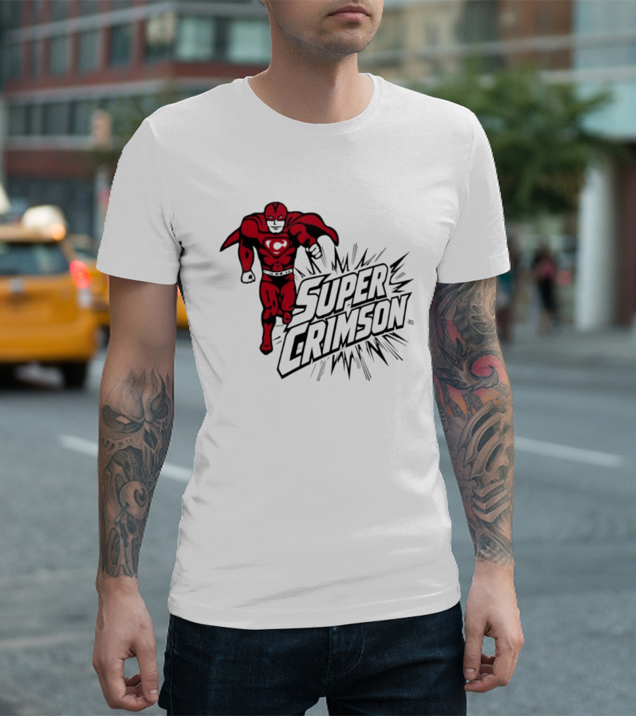 Super Crimson Hero Heart Emblem Burst T-Shirt