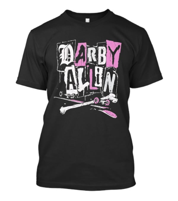AEW Darby Allin Skateboard Hammer Grunge Graffiti T-Shirt