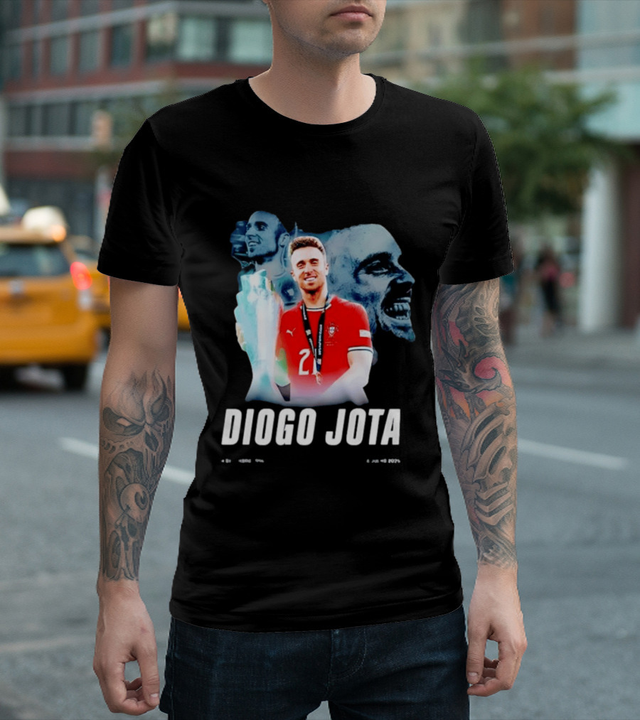 Diogo Jota Portugal National Football Team Collage 4 Dezembro 1996 8 Julho 2026 T-Shirt