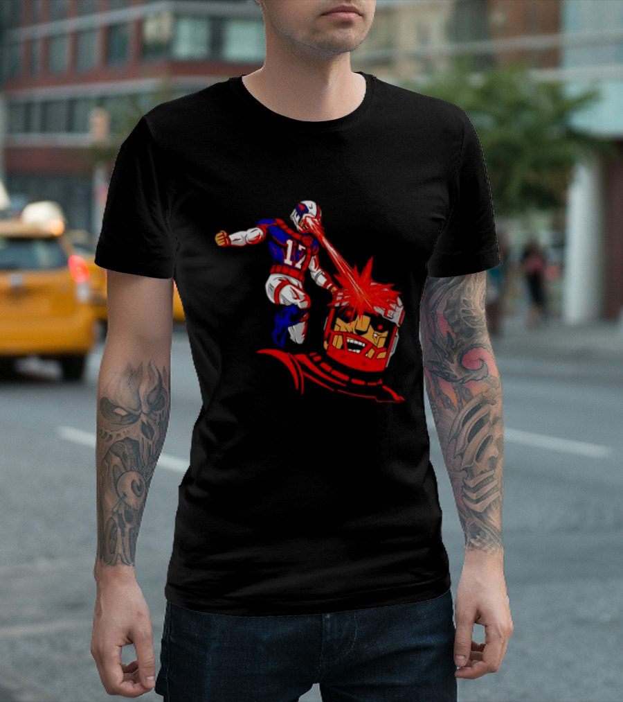 Buffalo Bills Josh Allen Laser Eyes Vs. Bo Jackson Battle Arena T-Shirt