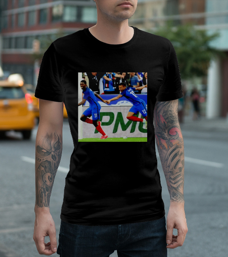 France National Team Kylian Mbappé Ousmane Dembélé Celebration T-Shirt