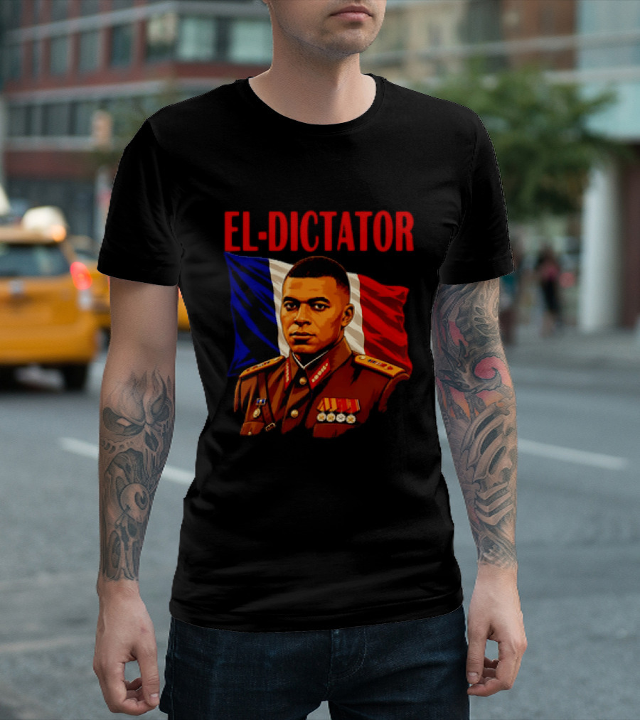 Kylian Mbappe El Dictator French Flag Concept T-Shirt