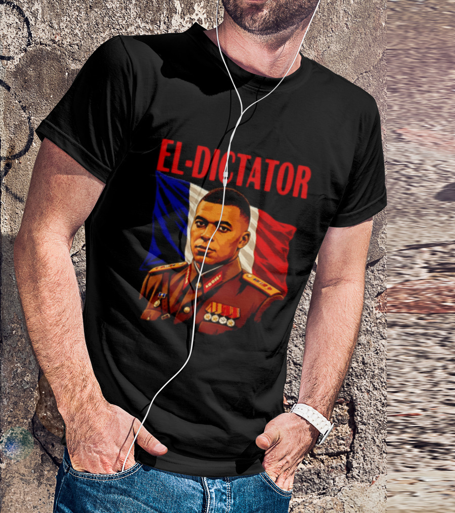 Kylian Mbappe El Dictator French Flag Concept T-Shirt