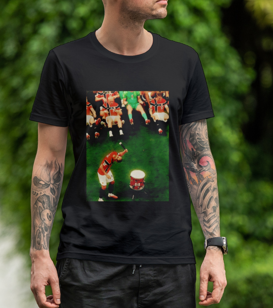Erling Haaland Norway Football Team Drummer Celebration 26WC T-Shirt