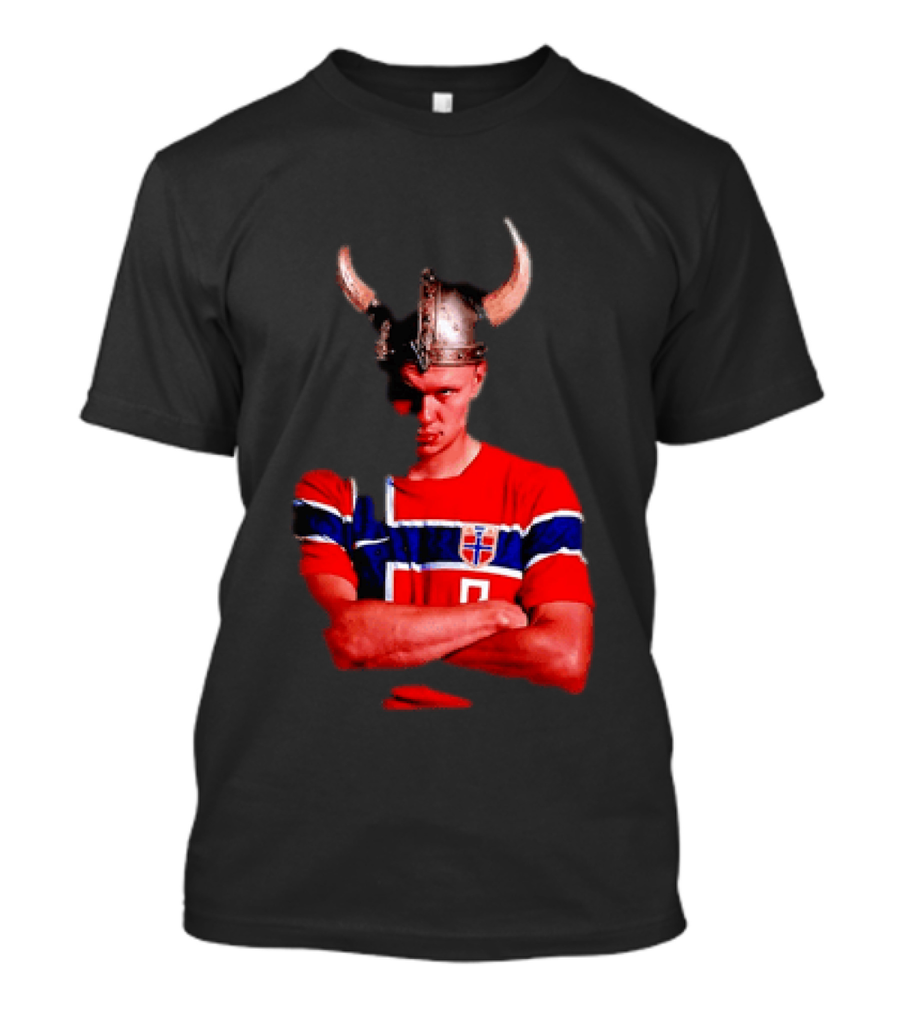 Erling Haaland Norway National Football Team Viking Helmet T-Shirt