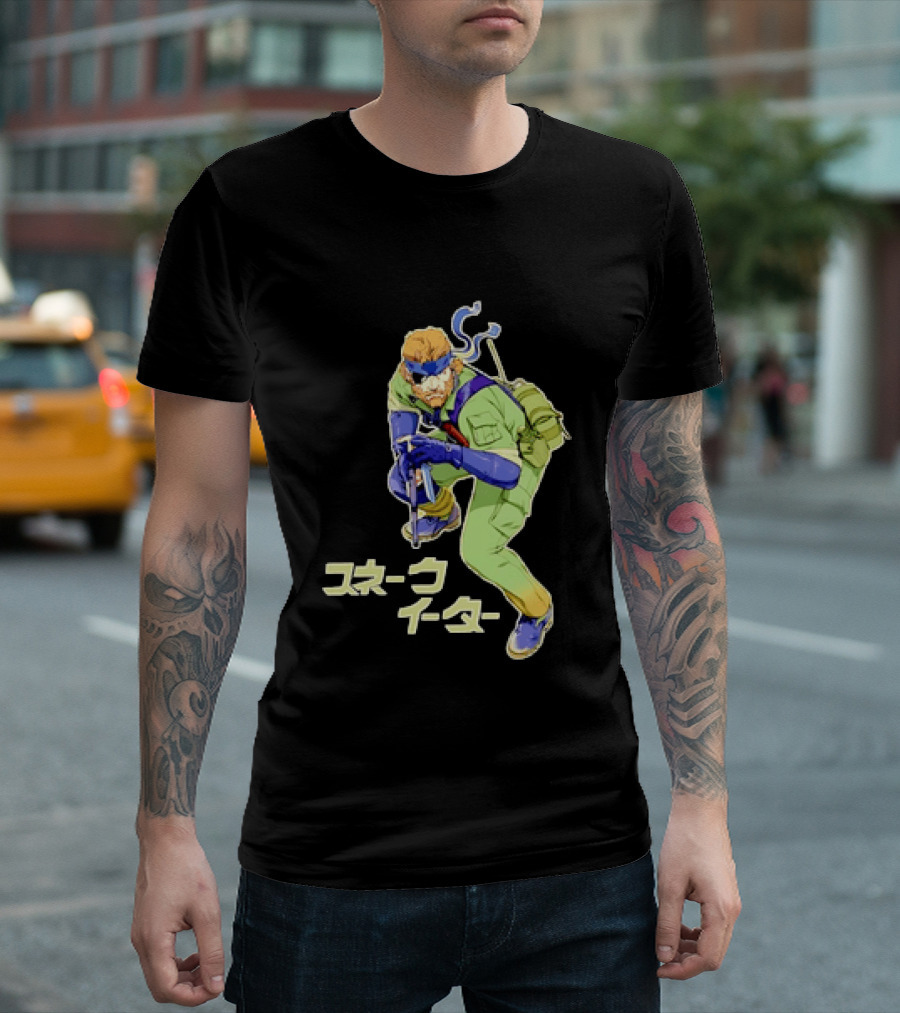 Naked Snake Metal Gear Solid Snake Eater Crouching Pose Japanese T-Shirt