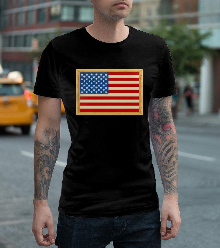 Theodore Roosevelt We Must Dare To Be Great American Flag T-Shirt