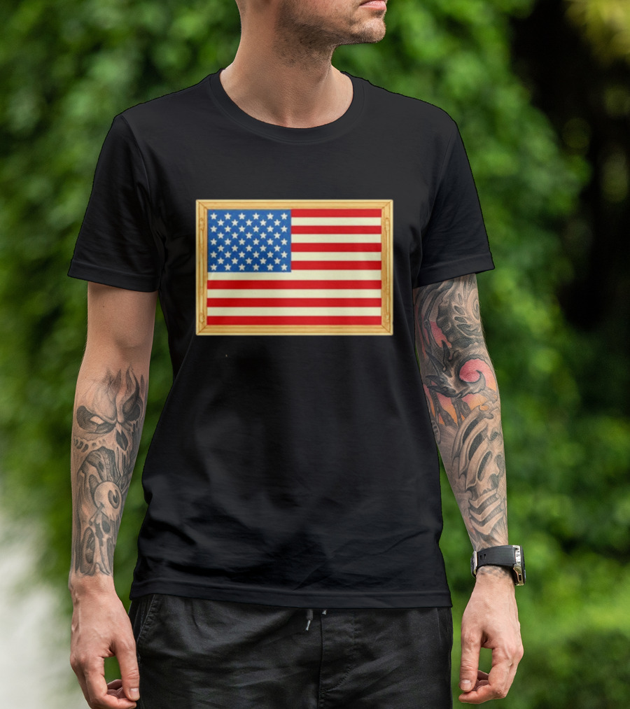 Theodore Roosevelt We Must Dare To Be Great American Flag T-Shirt