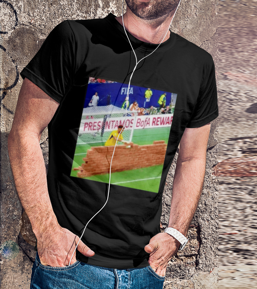 Vozinha Cape Verde FIFA Goalkeeper Meme Brick Wall Soccer Humor T-Shirt