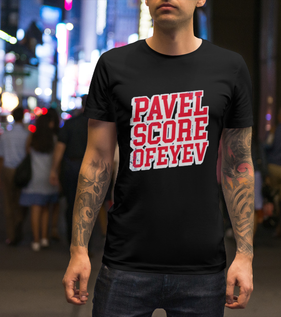 Pavel Score Vegas Golden Knights Distressed Dorofeyev T-Shirt