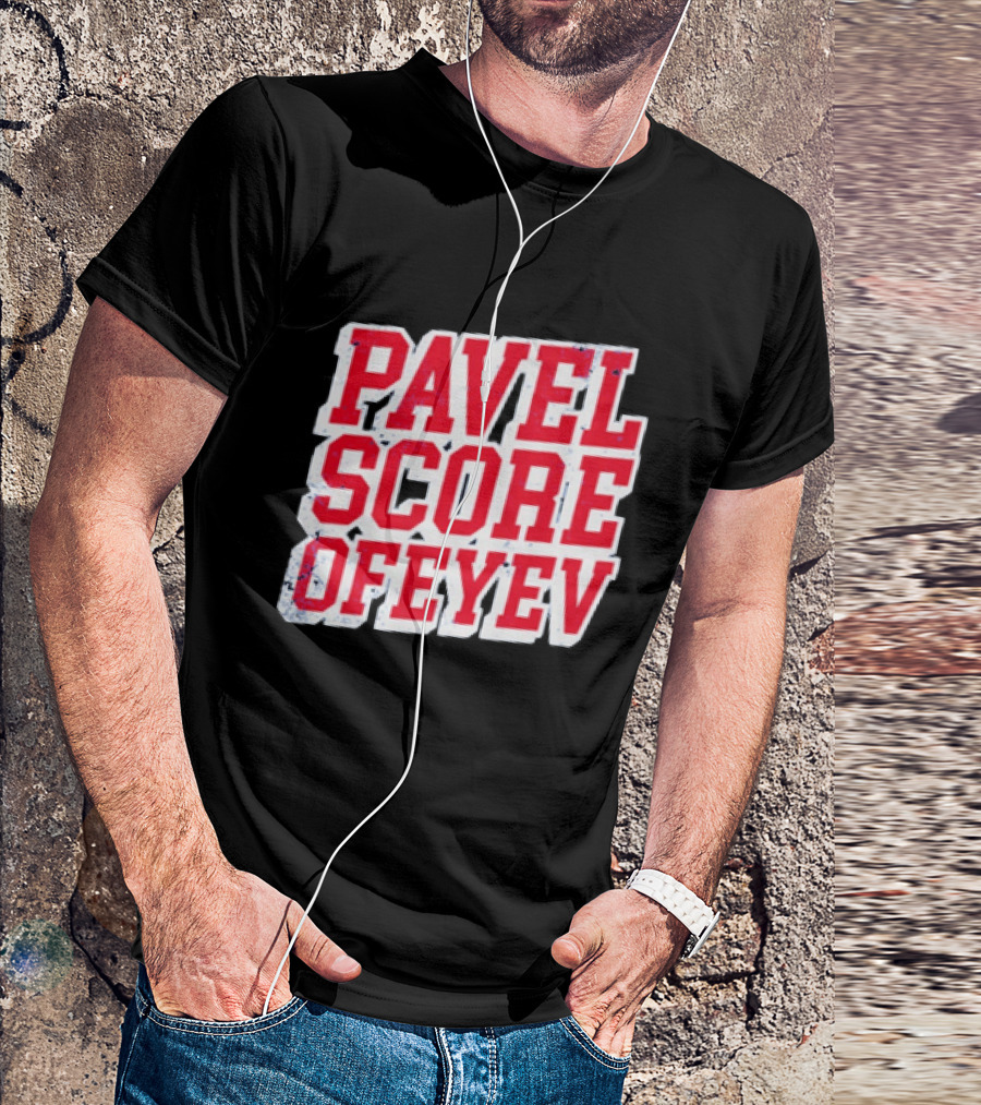 Pavel Score Vegas Golden Knights Distressed Dorofeyev T-Shirt