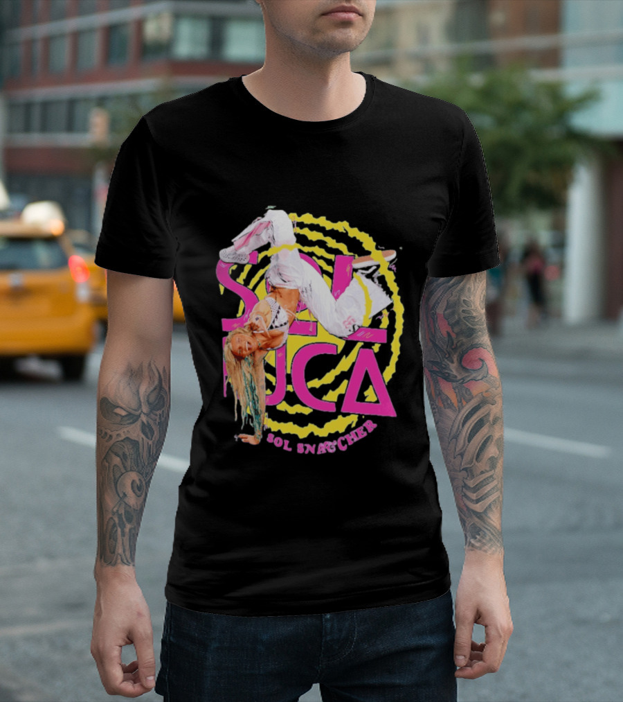 Sol Ruca Sol Snatcher WWE NXT Wrestling Star Colorful Backflip Action T-Shirt