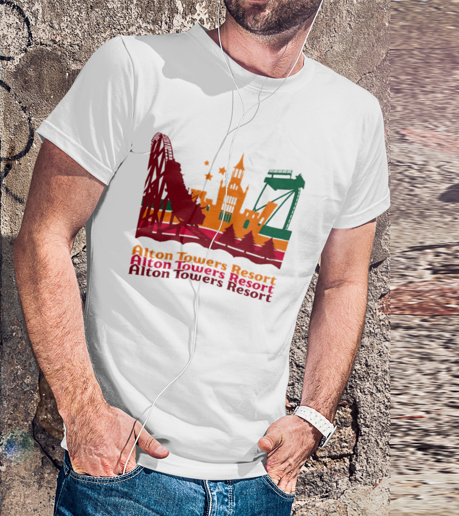 Alton Towers Resort Iconic Rides And Castle Attractions T-Shirt