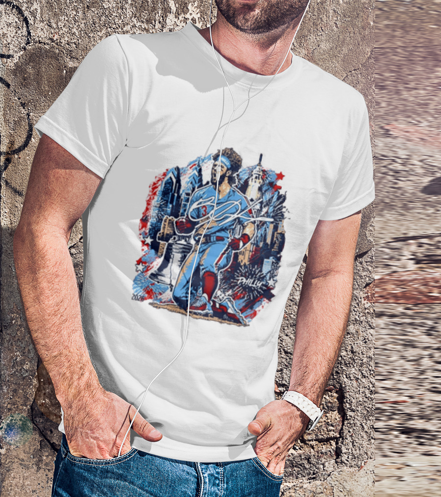 Bryce Harper Philly Skyline Liberty Bell Phillies 2026 All Star Game T-Shirt