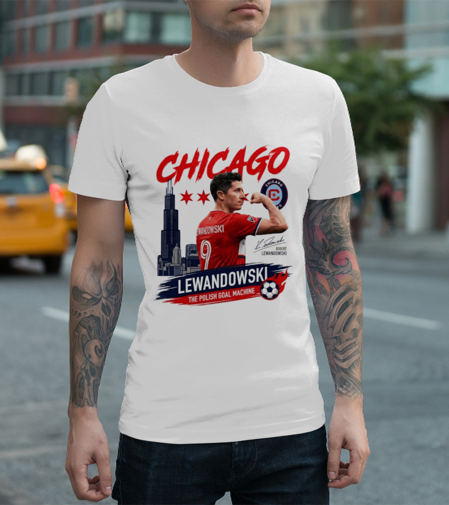 Chicago Fire FC Lewandowski The Polish Goal Machine T-Shirt