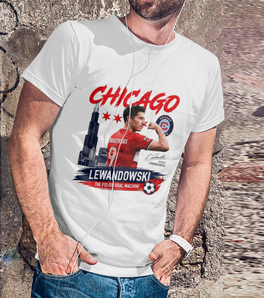 Chicago Fire FC Lewandowski The Polish Goal Machine T-Shirt