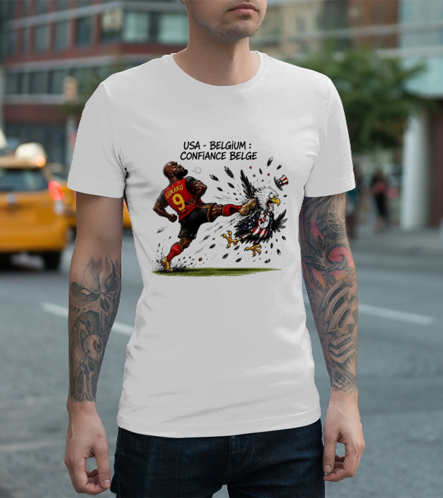 USA Belgium Confiance Belge Romelu Lukaku Cartoon T-Shirt