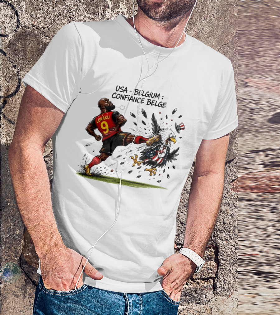USA Belgium Confiance Belge Romelu Lukaku Cartoon T-Shirt